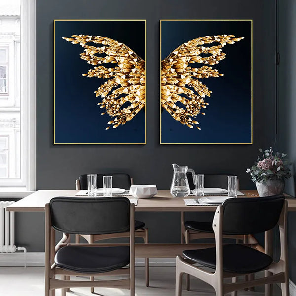 Butterfly Wings Abstract Canvas Poster Scandinavian Wall Art Poster Print Minimalist Nordic Decoration Picture Living Room Decor