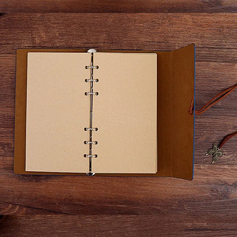 1Pc Skirt Beauty Vintage Leather Leaf Notebook Butterfly Lanyard Calendar Diary Notepad Planer Sketchbook Notebooks Office