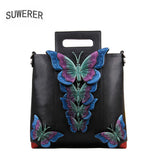 New women bag Superior cowhide women Genuine Leather bags luxury handbags fashion butterfly designer women leather bag