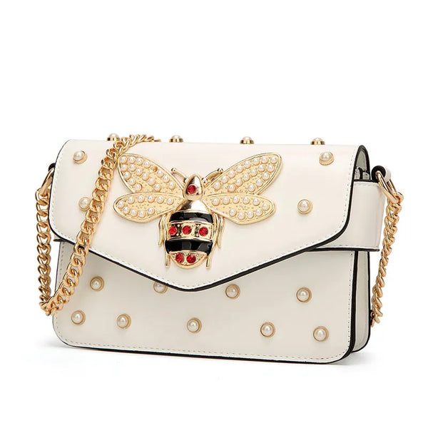 Bee Pearl Crossbody Bags For Women 2021 Chains Bee Luxury Handbags Designer Famous Brand Shoulder Bag Hand Sac A Main Female
