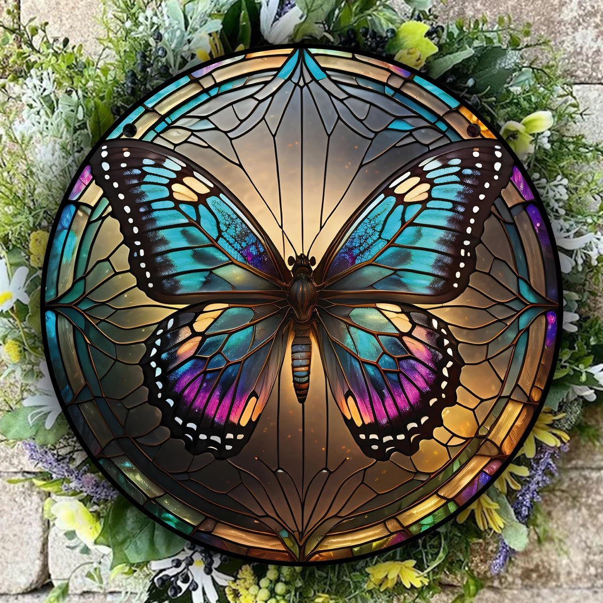 3D Butterfly Stained Window Suncatcher, Butterfly Suncatcher for Window Hanging Colorful Pendant Ornament Sun Catchers