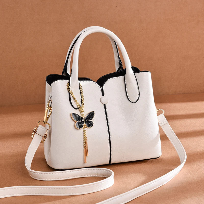 New 2023 Vintage Butterfly Leather Women Handbag Handmade Shoulder Bags For Luxury Bag Woman Women's Handbag