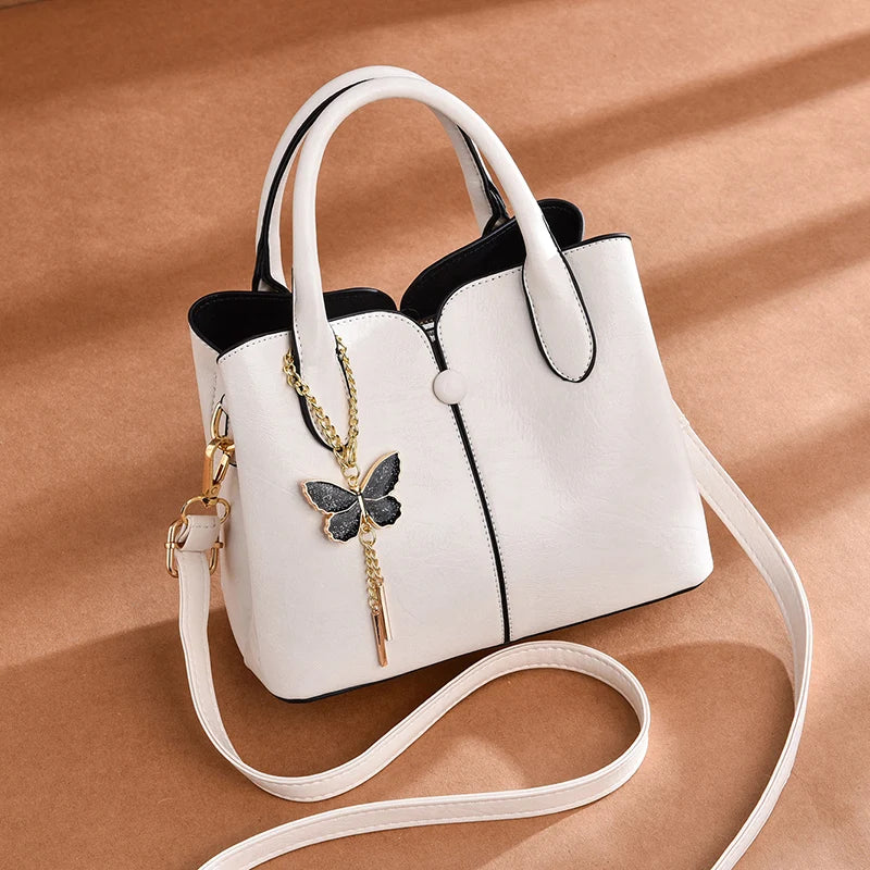 New 2023 Vintage Butterfly Leather Women Handbag Handmade Shoulder Bags For Luxury Bag Woman Women's Handbag