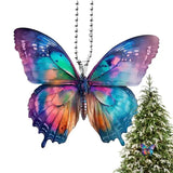 Car Mirror Butterfly Car RearView Mirror Pendant Car Interior Hangings Ornament Colorful Acrylic Butterfly Decoration for Cars