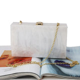 KHNMEET White Acrylic Luxury Clutch Bags for Cute Pretty Colorful Butterfly Clutch Bags for Women Party Purse Pouch