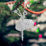 Winter-themed Decorations Hanging Snowflakes Colorful Acrylic Christmas Tree Ornaments 3d Carriage Ballet Girl Butterfly Elk