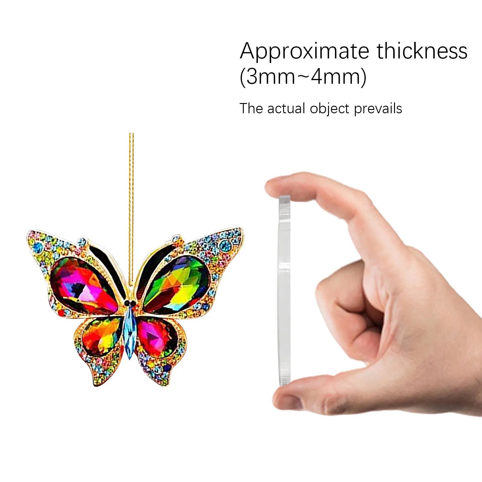 Cute Butterfly Christmas Decoration Christmas Pendant Acrylic 2023 Christmas Tree Hanging Decoration Pendant Party Supplies