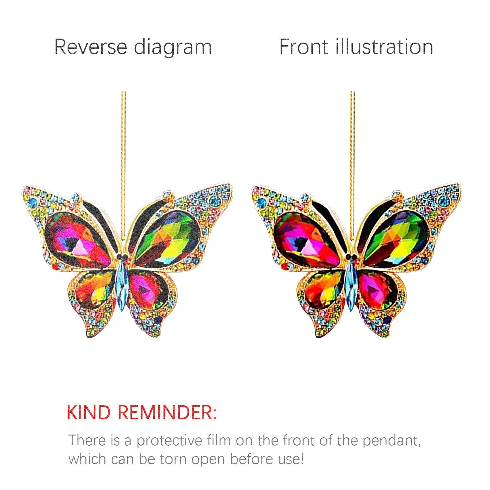 Cute Butterfly Christmas Decoration Christmas Pendant Acrylic 2023 Christmas Tree Hanging Decoration Pendant Party Supplies