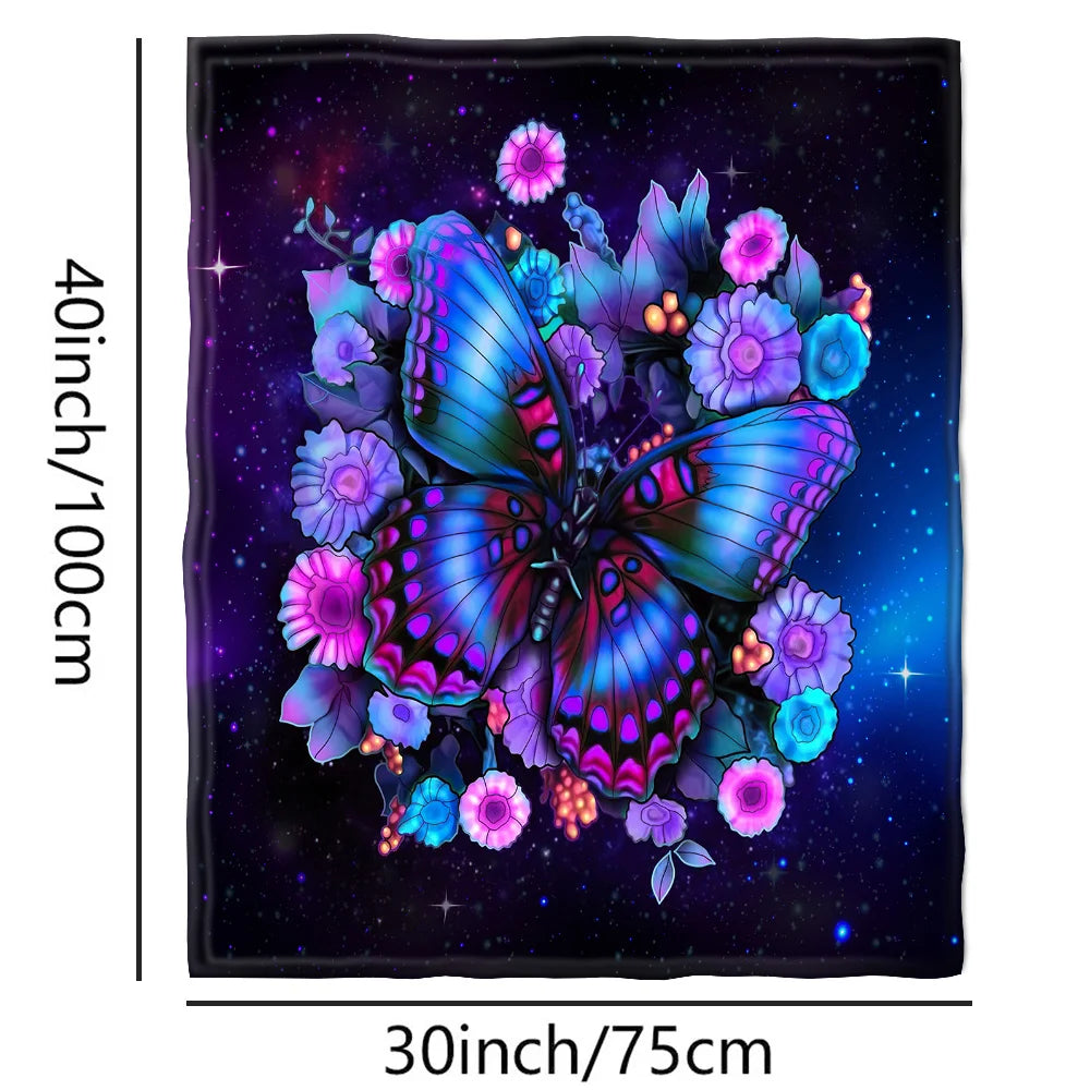 Microfiber Butterfly Blanket Super Soft Throw Blankets For Bed Bedspread Sofa Decorative Camping Picnic Winter Warm Blanket