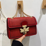 Luxury Handbags For Women Crossbody Bags bee Lock Tote Casual Brand Crocodile Print Leather Handbag Ladies Bag