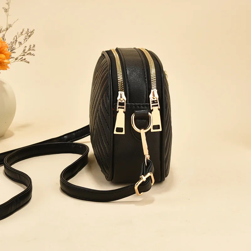 2023 Solid Color PU Leather Women‘s Handbags Fashion Bee Female Square Bags Famous Brand Designer Lady's Shoulder Cross Body Bag
