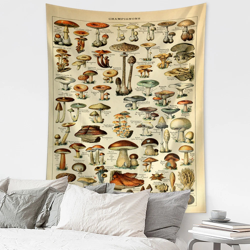 Antique Butterfly Vintage Tapestry Wall Hanging Insect Recognition Figure Natural Boho Art Home Decor