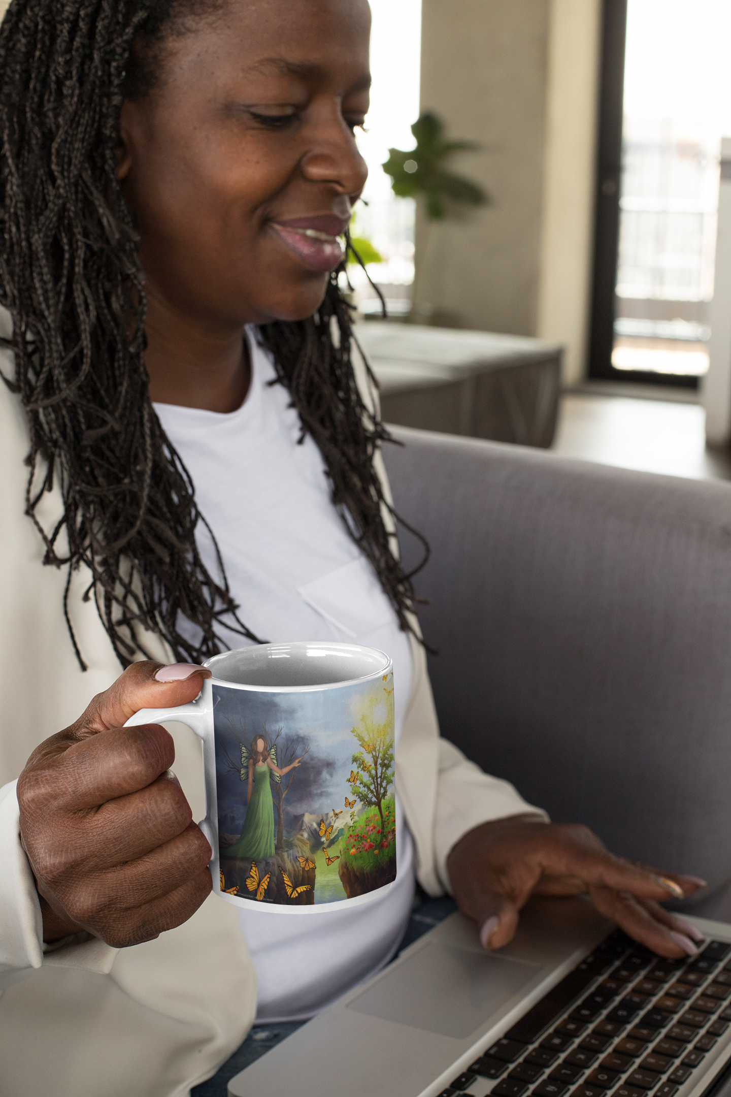 Courage 1 on Coffee Mug with Color Inside