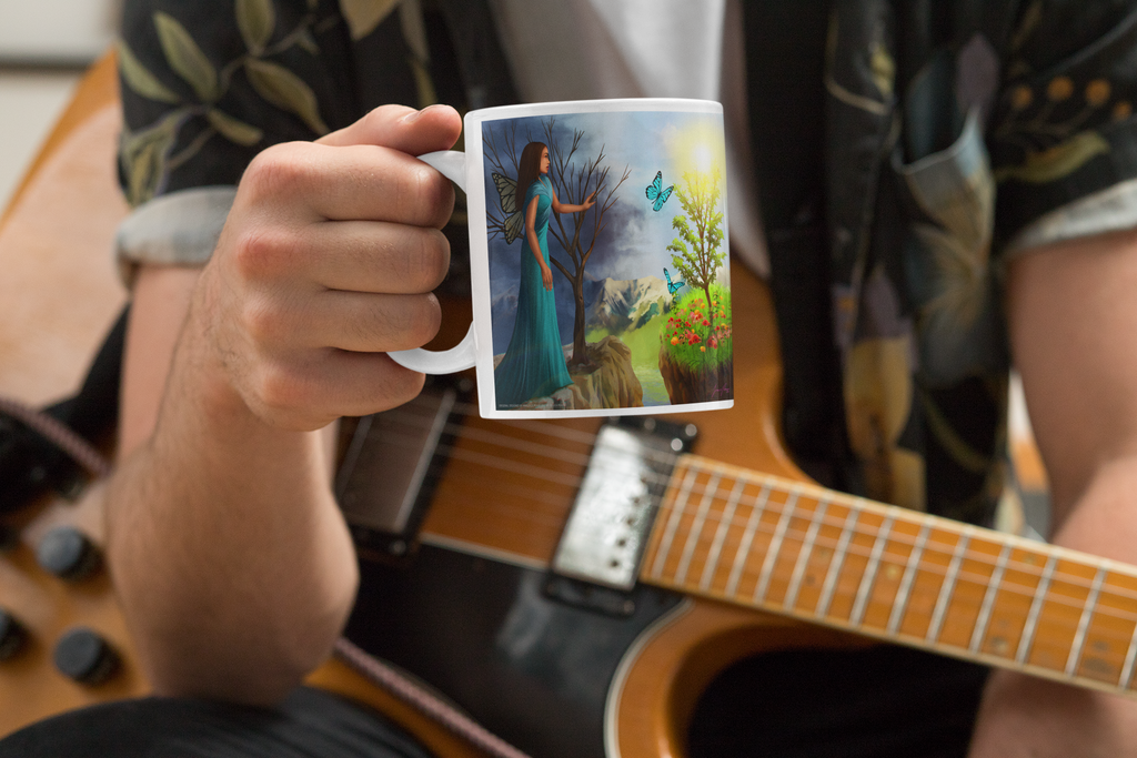 Courage 1 on Coffee Mug with Color Inside