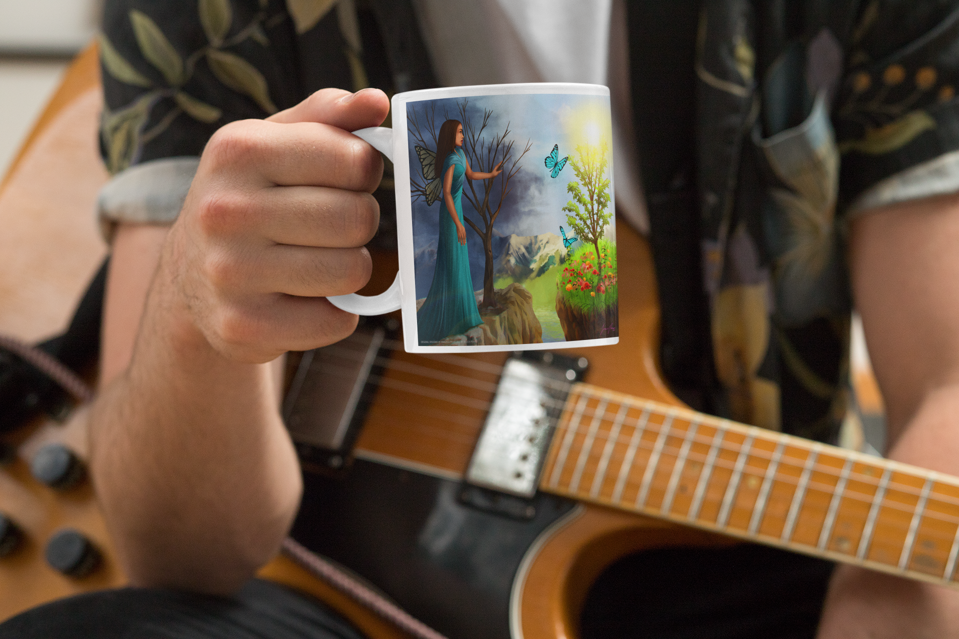 Courage 1 on Coffee Mug with Color Inside