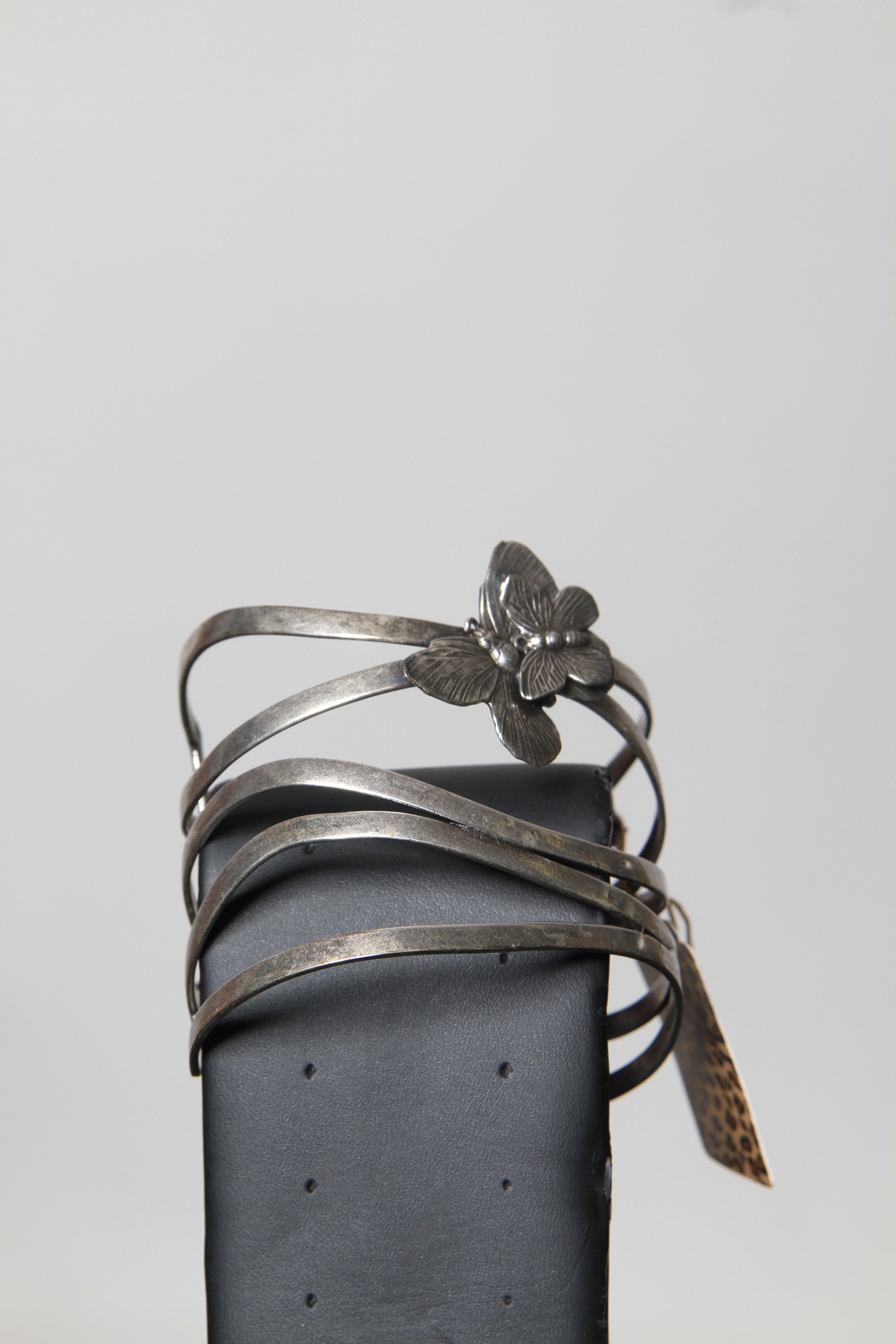 Butterfly Silver Twister Bangle