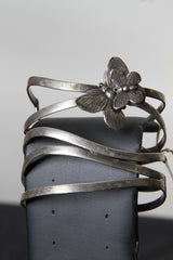 Butterfly Silver Twister Bangle