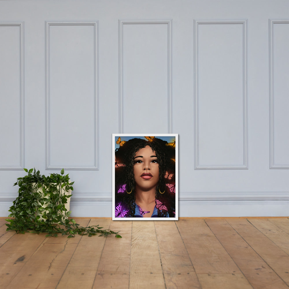 Framed photo paper poster