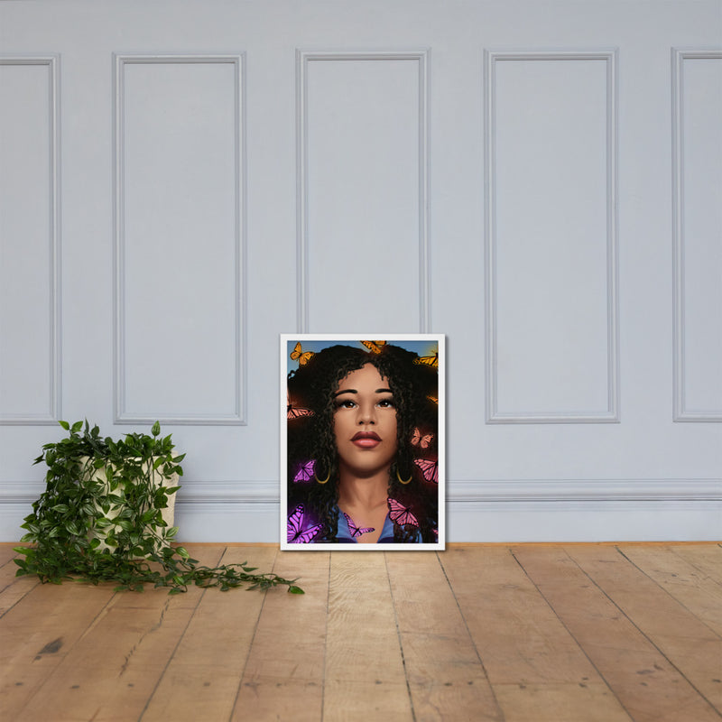 Framed photo paper poster