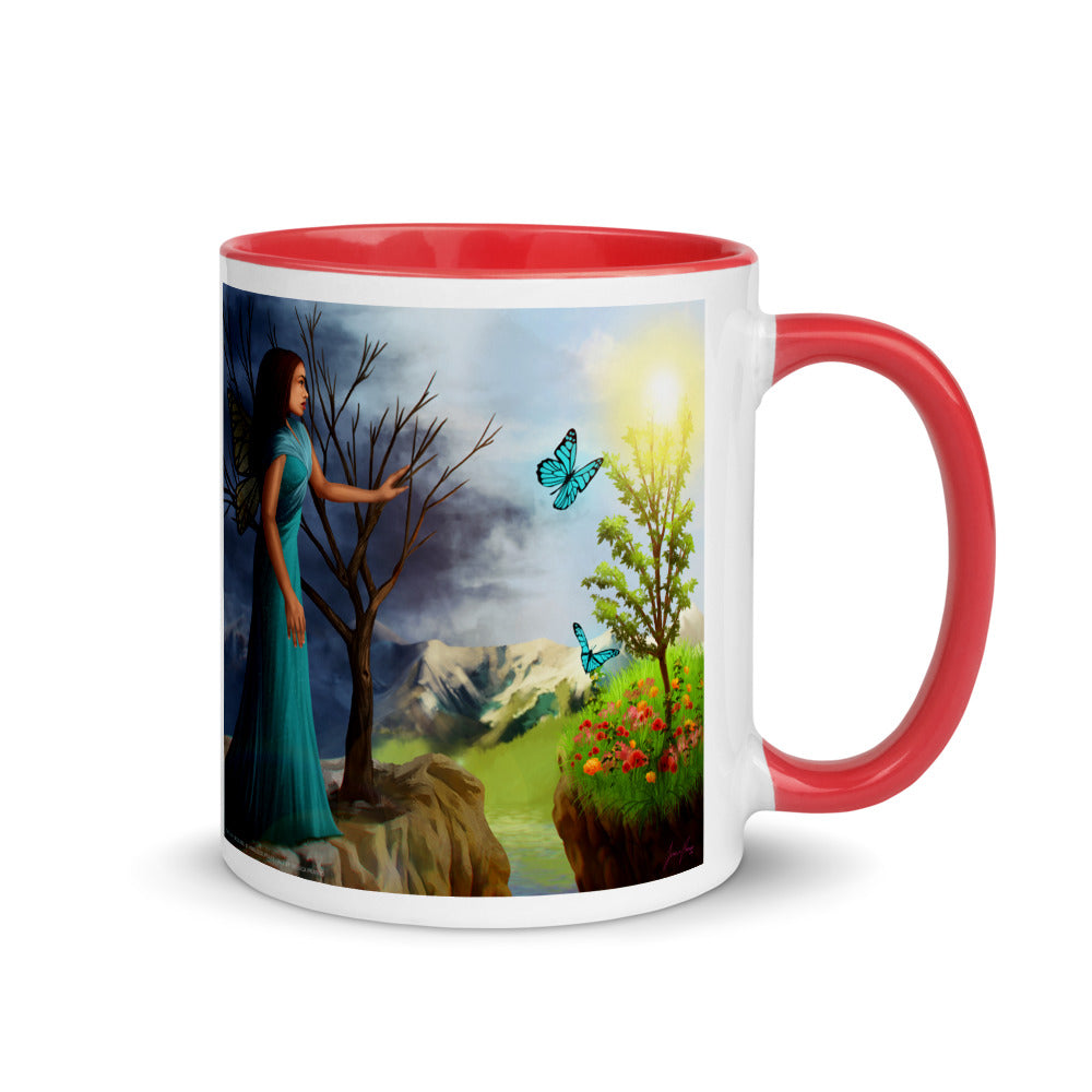 Courage on Coffee Mug with Color Inside