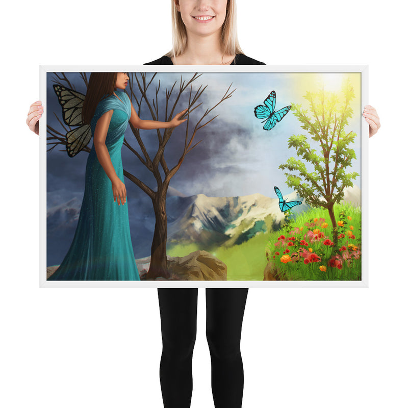Courage in Framed photo paper poster
