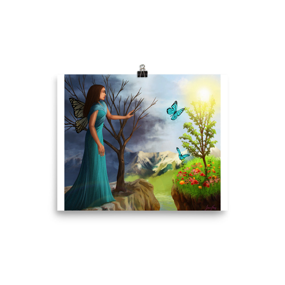 Courage in Photo Paper Poster
