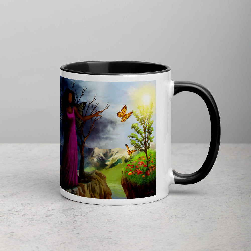 Courage 3 Coffee Mug with Color Inside