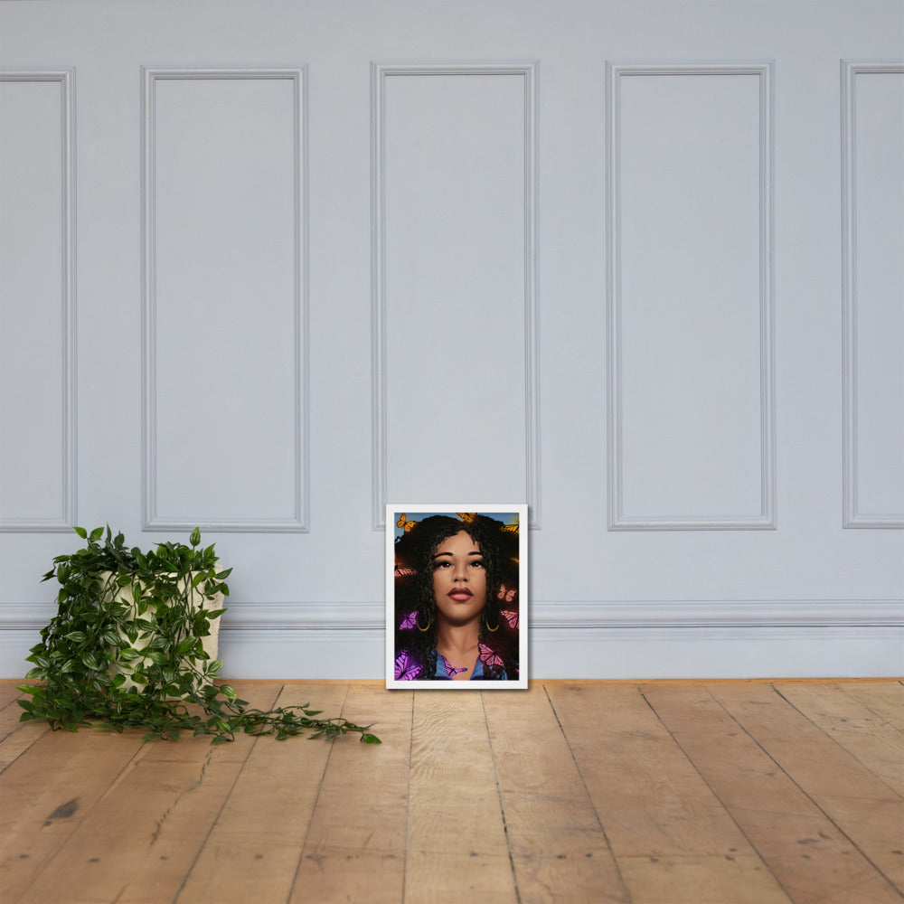 Framed photo paper poster