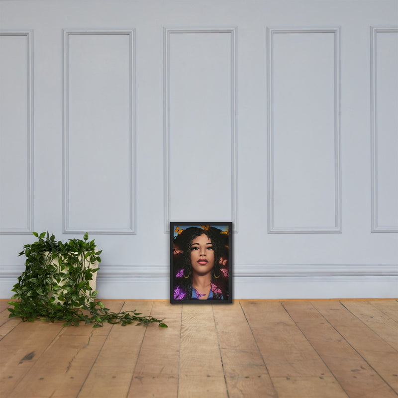 Framed photo paper poster