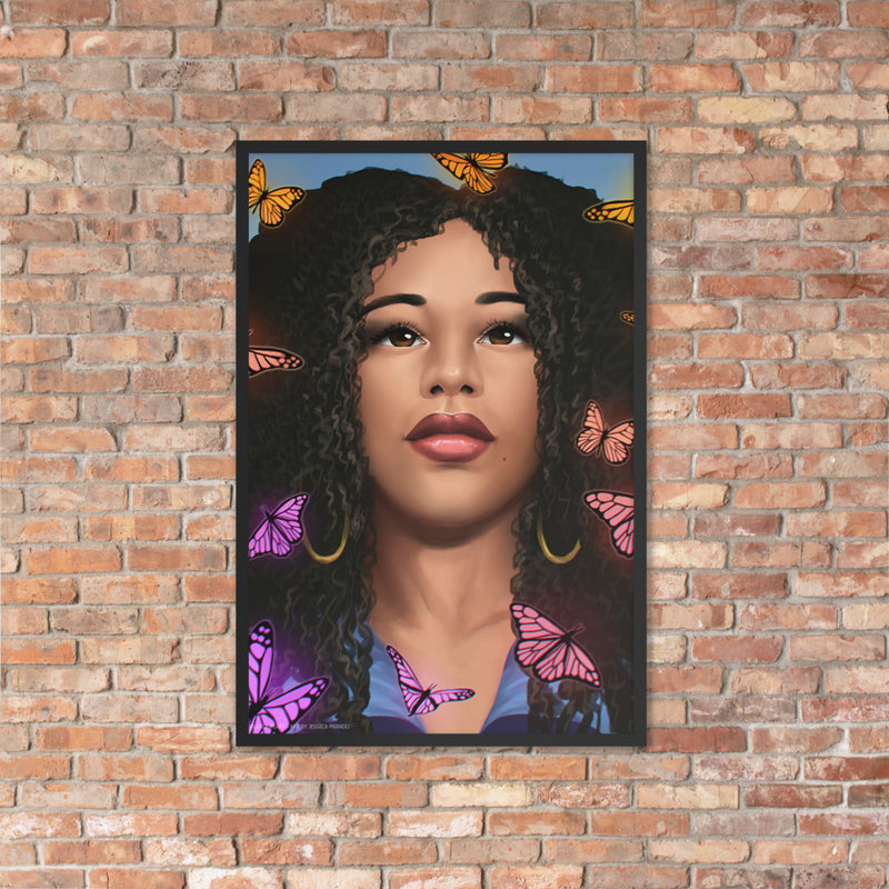 Framed photo paper poster