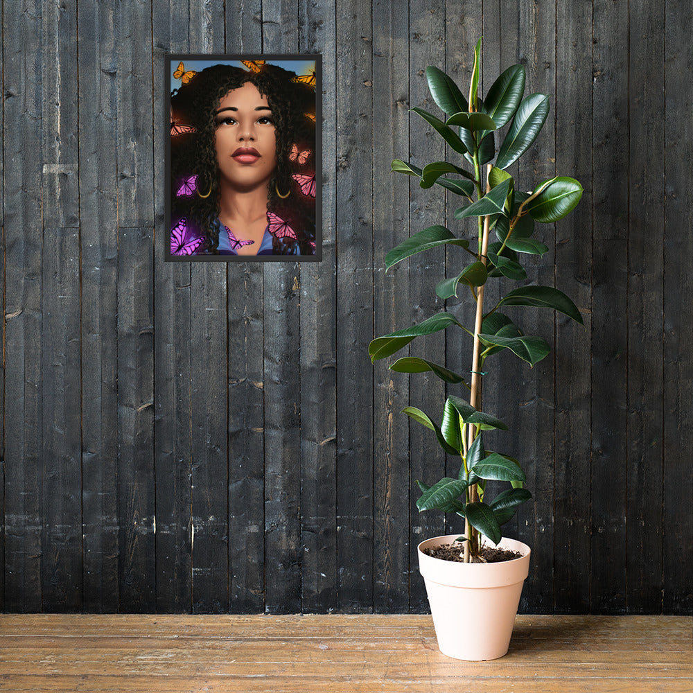 Framed photo paper poster