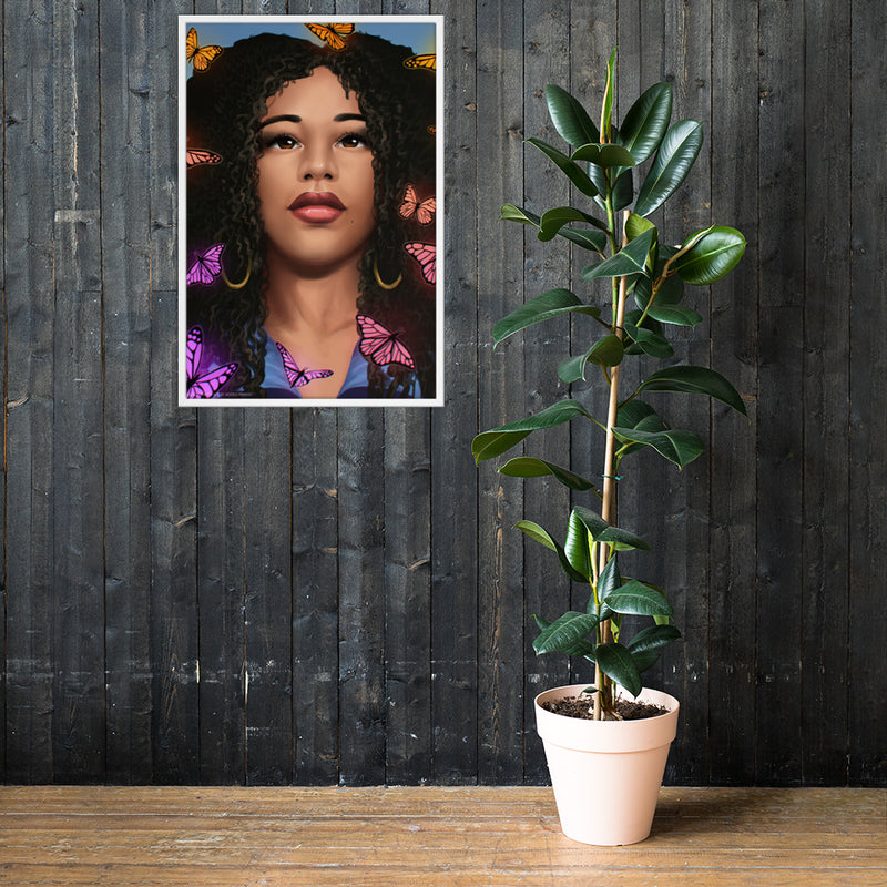 Framed photo paper poster
