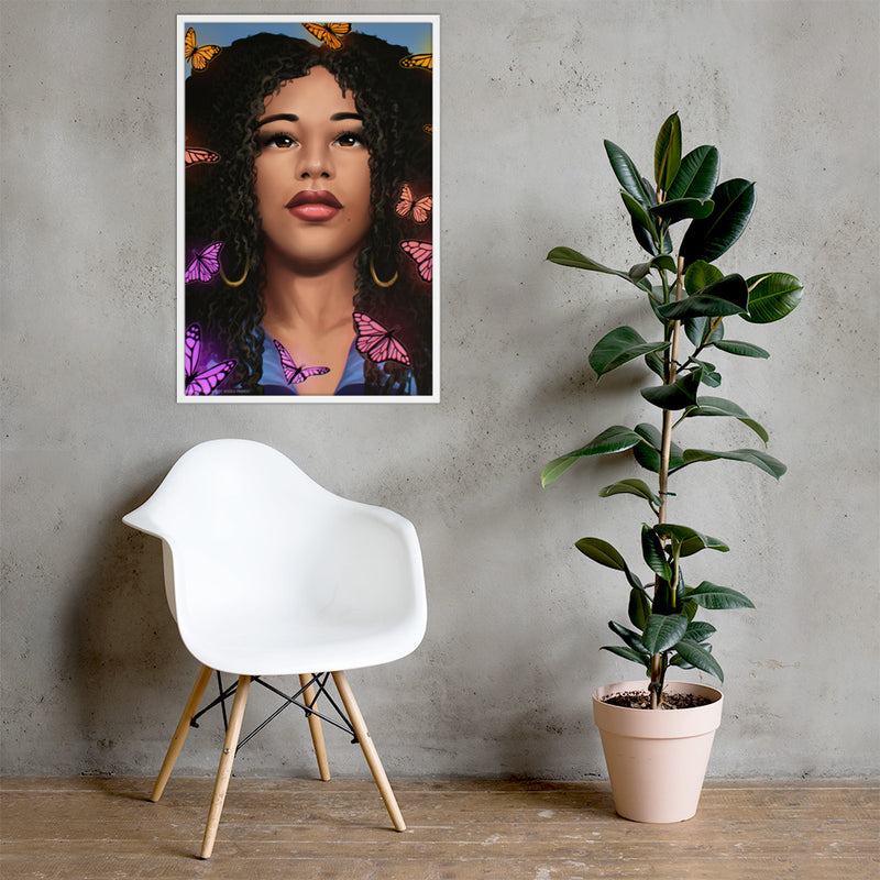 Framed photo paper poster