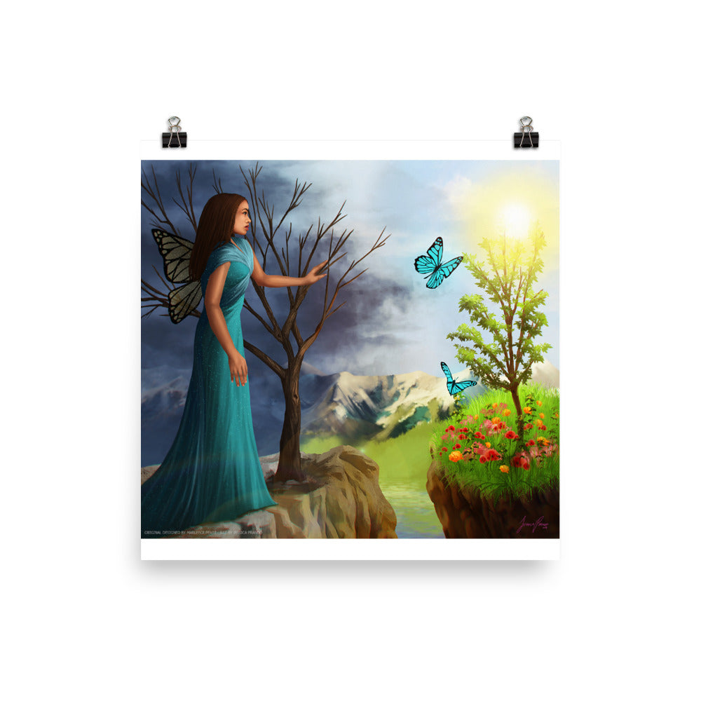 Courage in Photo Paper Poster