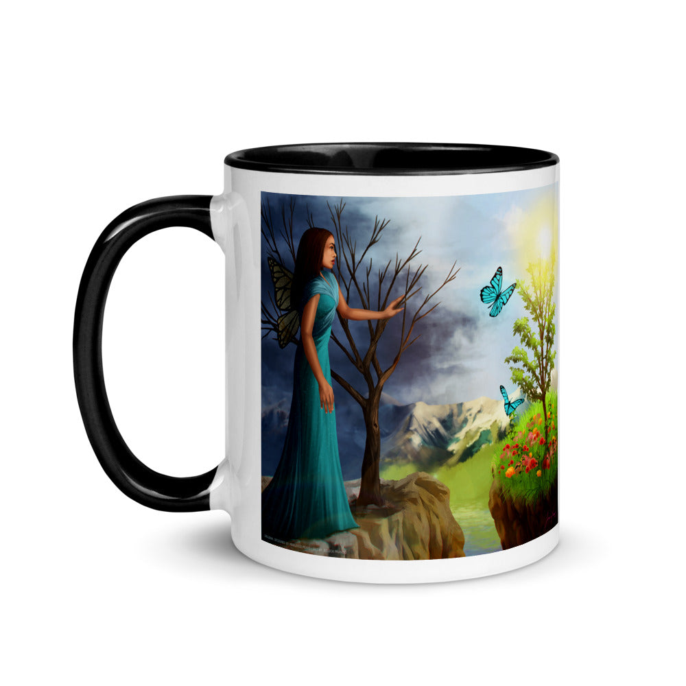 Courage on Coffee Mug with Color Inside