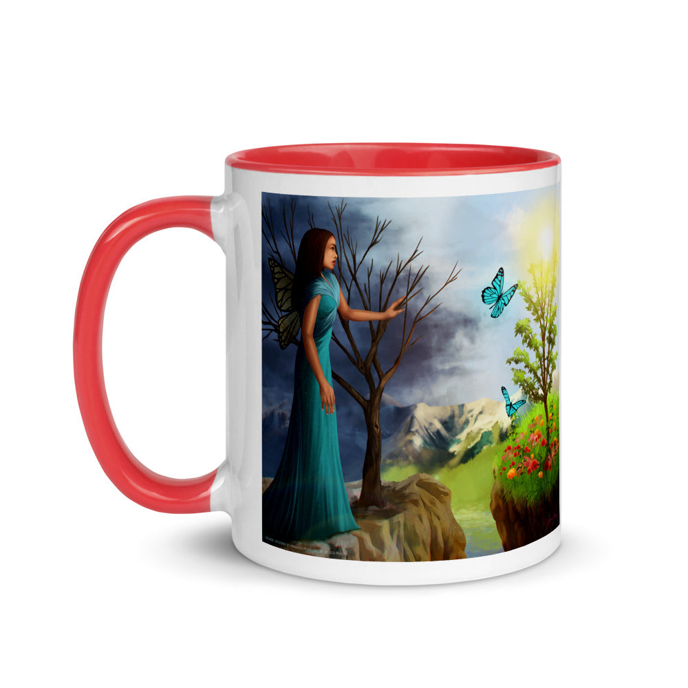 Courage on Coffee Mug with Color Inside