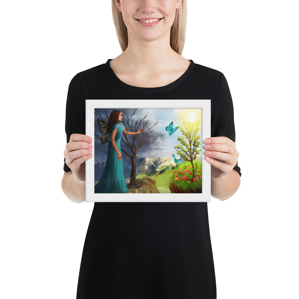 Courage in Framed photo paper poster