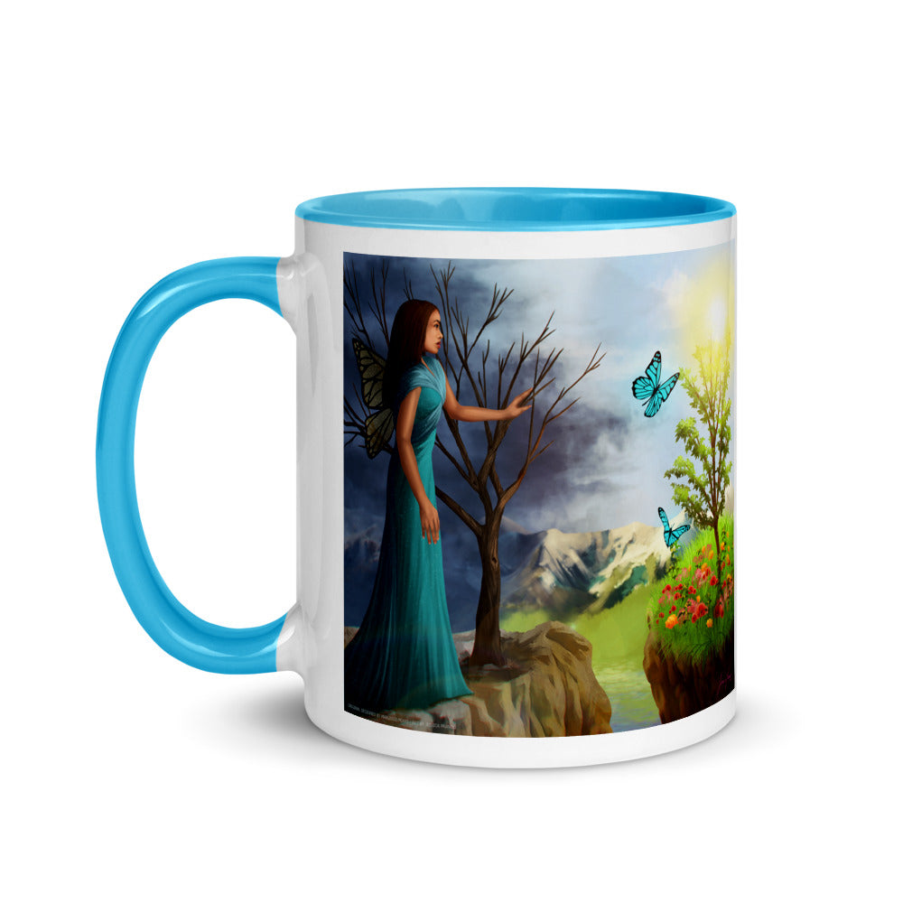 Courage on Coffee Mug with Color Inside