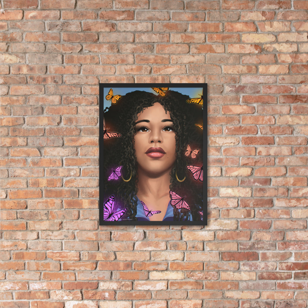 Framed photo paper poster