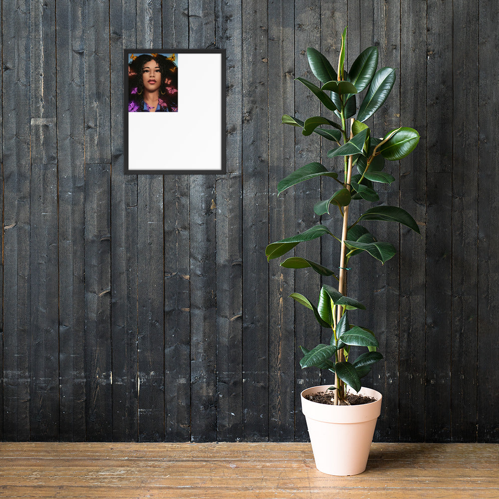 Framed photo paper poster