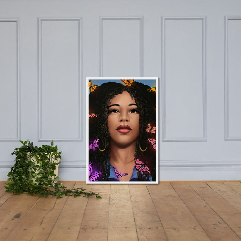 Framed photo paper poster
