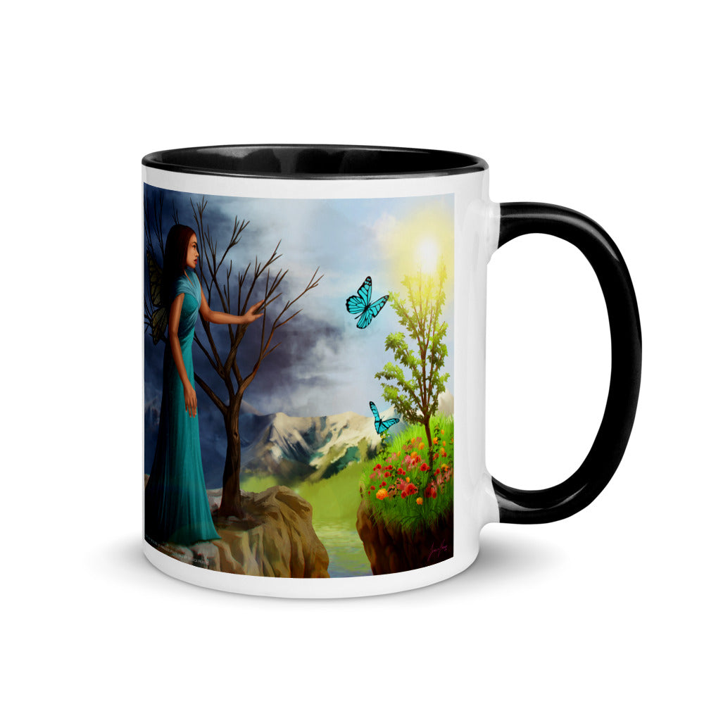 Courage on Coffee Mug with Color Inside