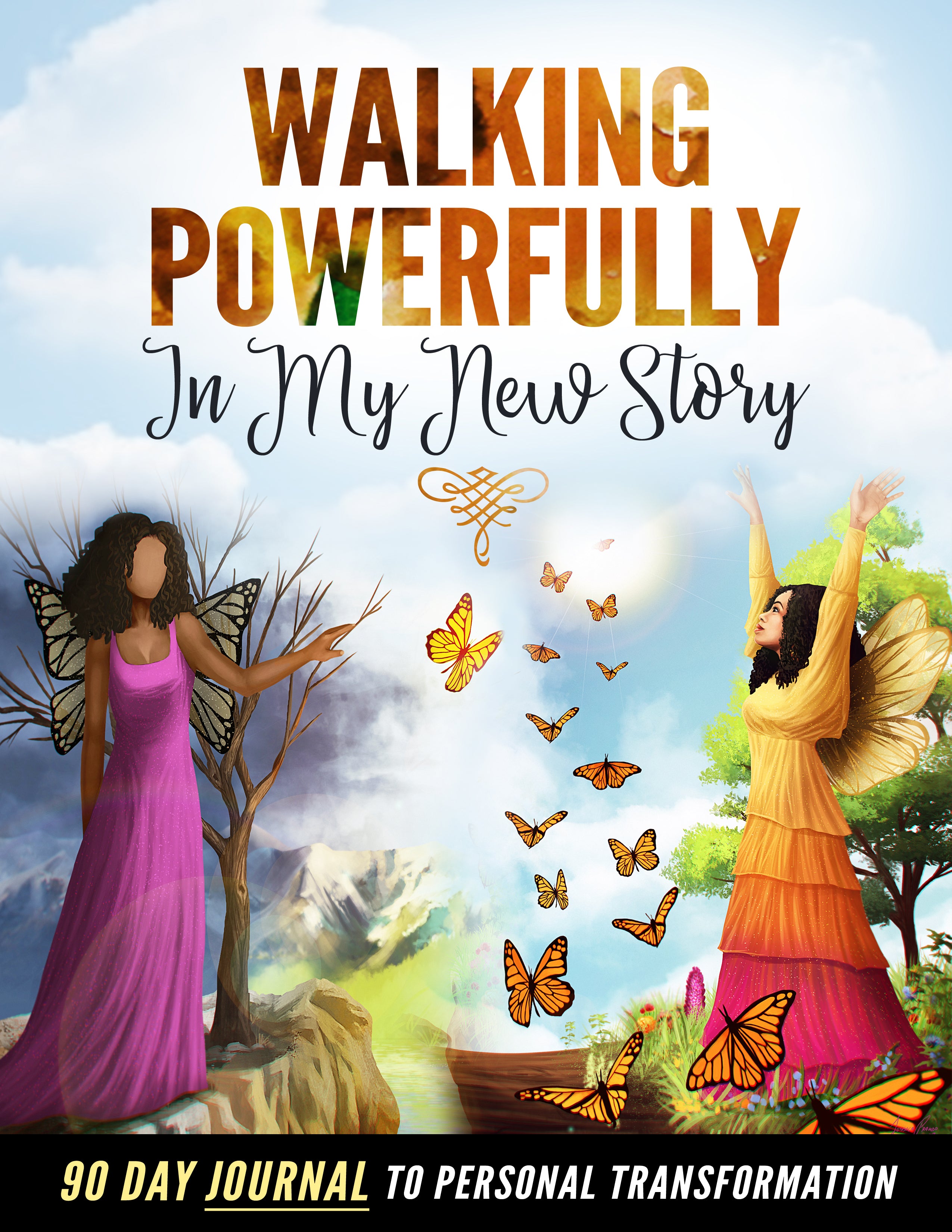 butterfly art front cover for walking powerfully journal